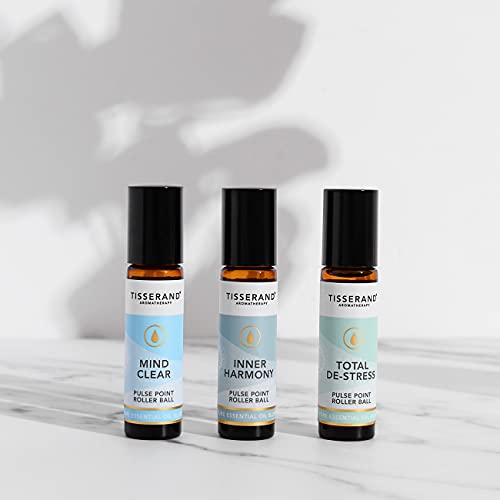 Tisserand Aromatherapy | Total De-Stress | The Little Box of De-Stress | Pulse Point Rollerball Set With Geranium, Nutmeg & Orange | 100% Pure Essential Oil Set | 3 x 10ml - FoxMart™️ - Tisserand
